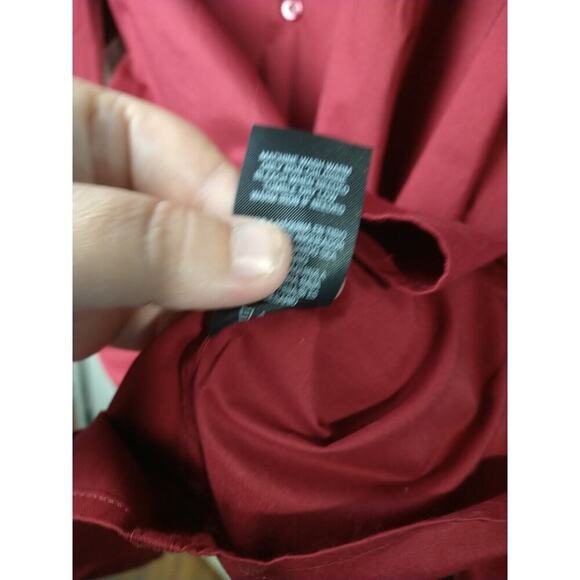 $ Structure Men's XXL Shirt Red Modern Fit Collared Button Long Sleeve - Picture 8 of 9